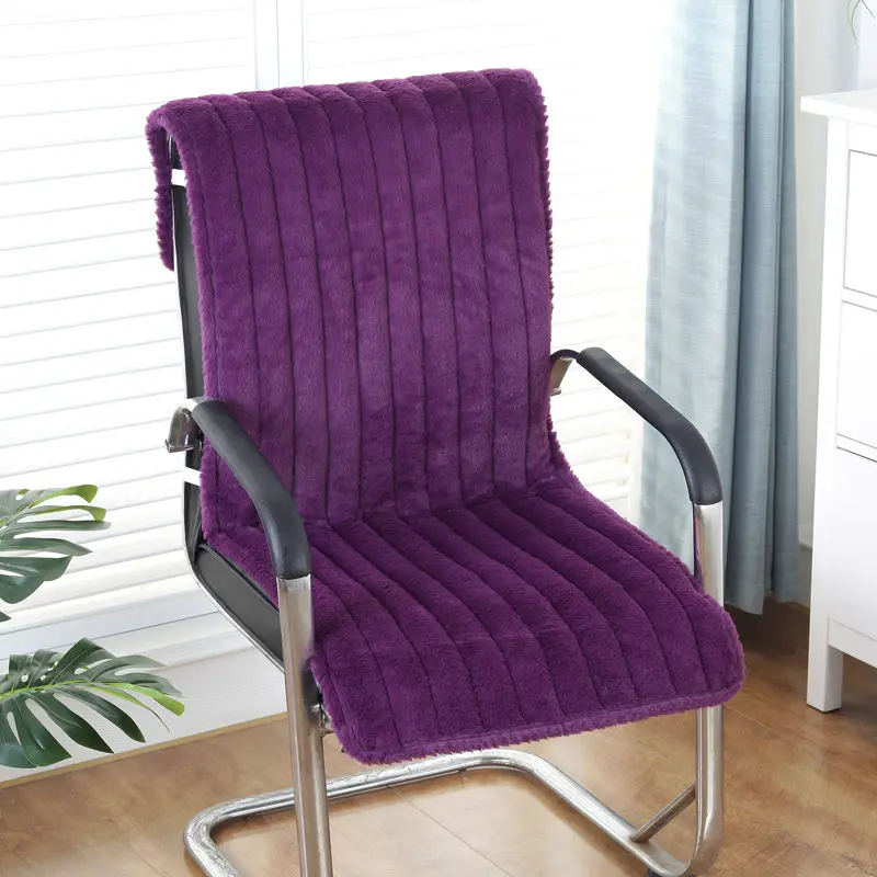 Aubergine stripe Пушистый современный стиль интегрированная Подушка для стула зимний домашний декоративный стул Подушка Удобная супер мягкая подушка для сиденья Твердые Подушки - Цвет: Aubergine stripe