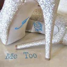 Белые и синие Стразы с надписью I Do Me Too Свадебная обувь для жениха