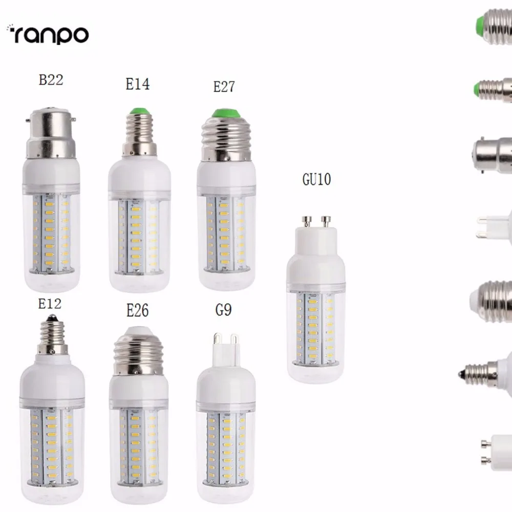 10 шт./лот высокое качество затемнения светодиодный светильник E12 E14 E26 E27 винт база