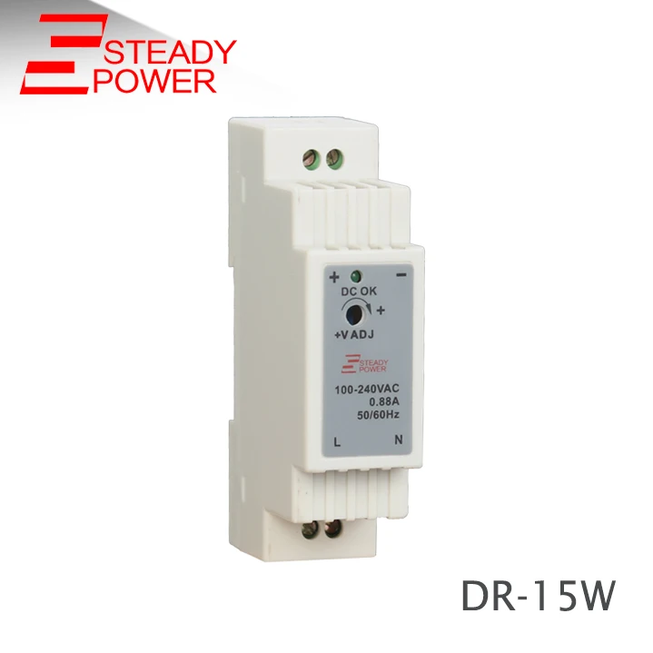 Meanwell style DR-15-5 din-рейка 15 Вт 5 в 2,4 А одиночный выход питания Универсальный AC вход 15 Вт Светодиодный драйвер цепи