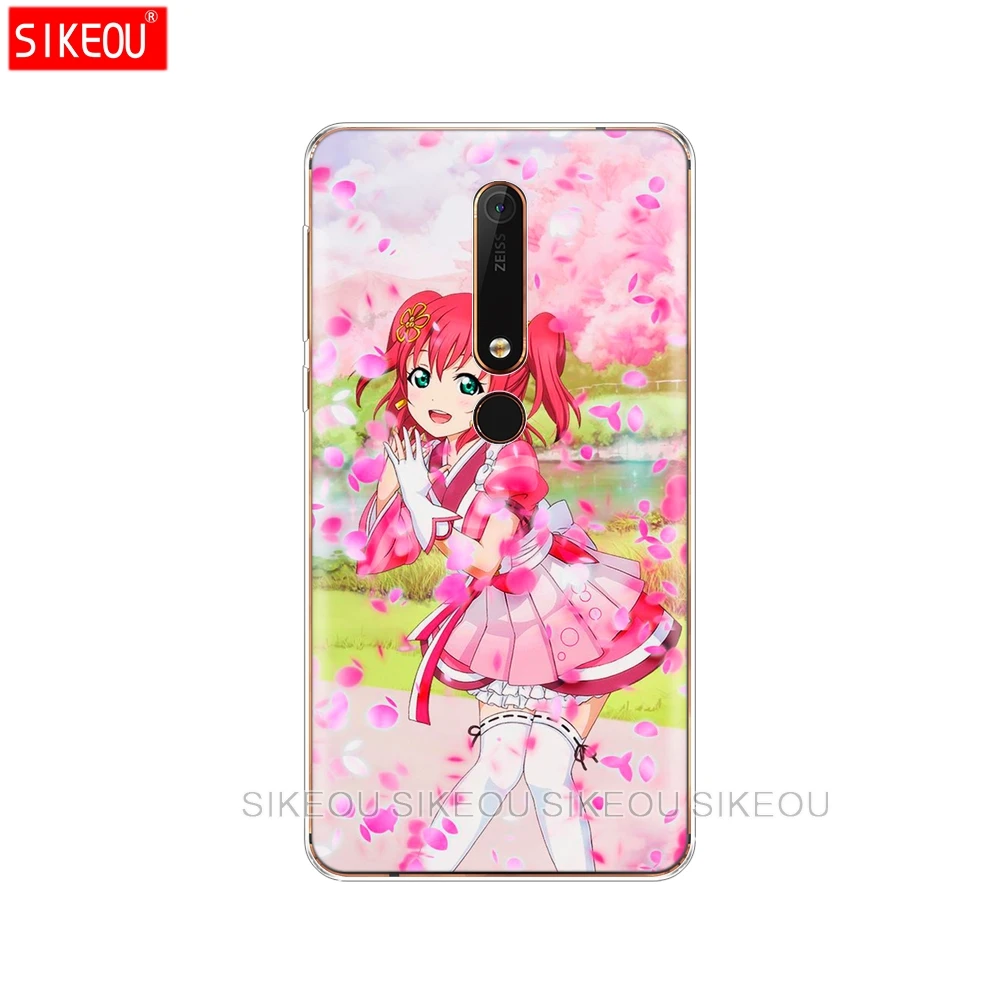 Силиконовый чехол для телефона Nokia 5 3 6 7 PLUS 8 9 /Nokia 1 2 2018 аниме Love Live pink|Бамперы| |