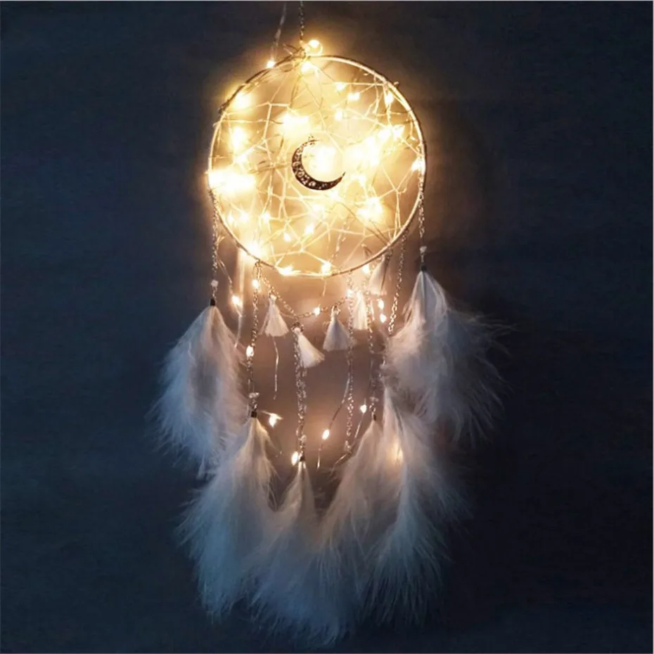 

Домашние украшения ручной работы, Ловец снов, создан искусством, с 2 м 20 светодиодный, сказосветильник щение, декоративное искусство и ремес...