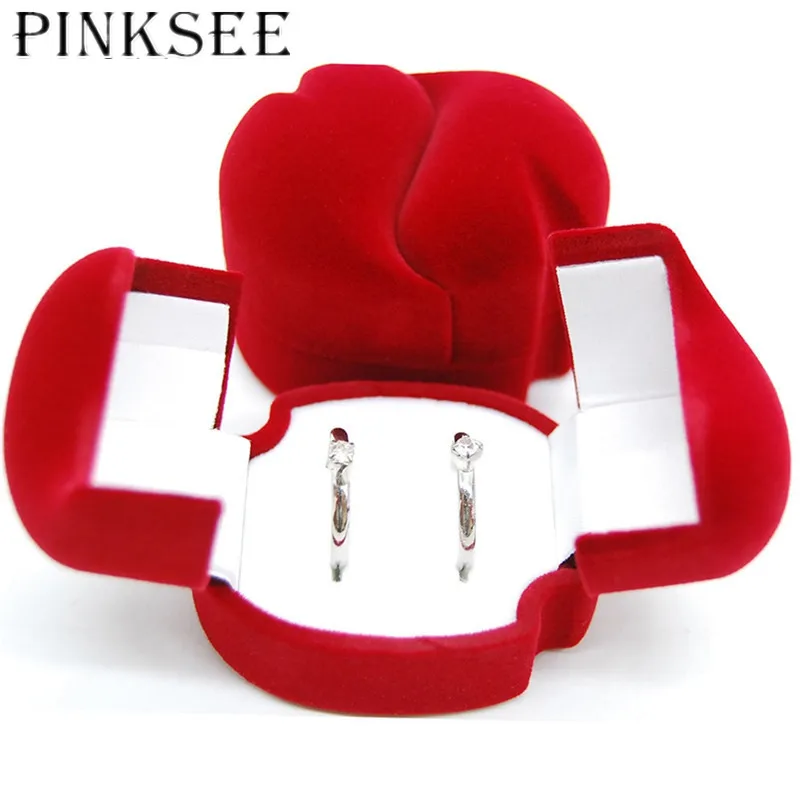 PINKSEE 1 шт. Мини милый красный складной чехол для переноски Дисплей | Упаковка и стойки для украшений -32899756253
