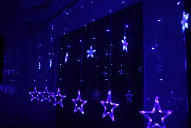 Светящаяся гирлянда занавес в виде звезды вечерние занавески на свадьбу