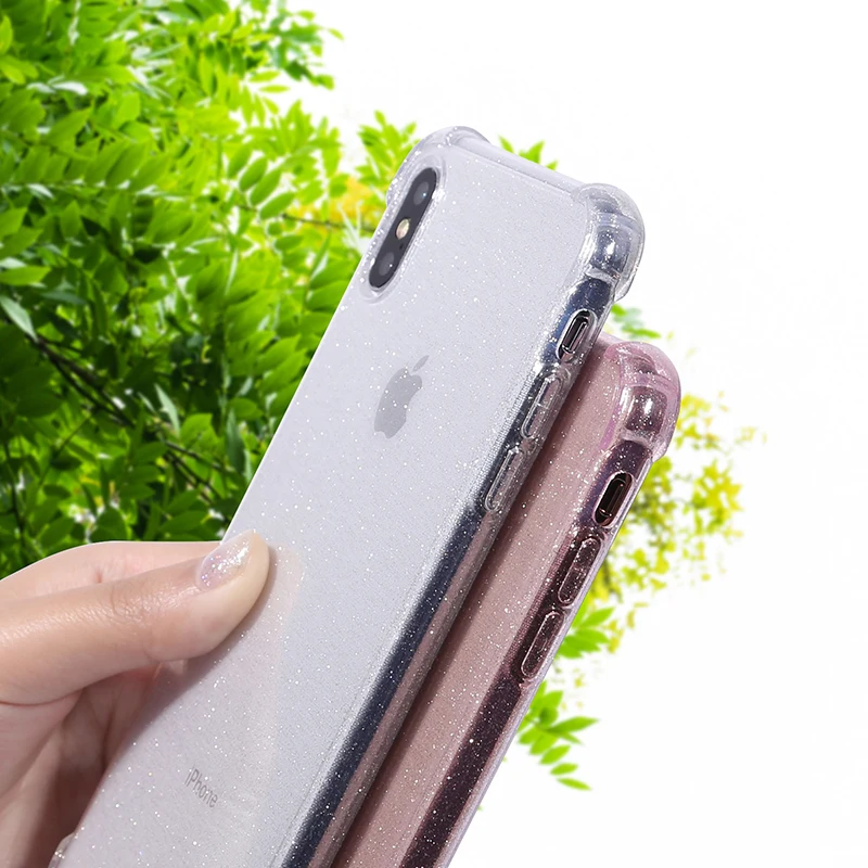 Glitter Silicone Soft Case For iPhone Xs Max XR X 5 6 s 6s 7 8 Plus 6Plus 6sPlus 7Plus 8Plus Luxury Super Shockproof Phone Cover | Мобильные