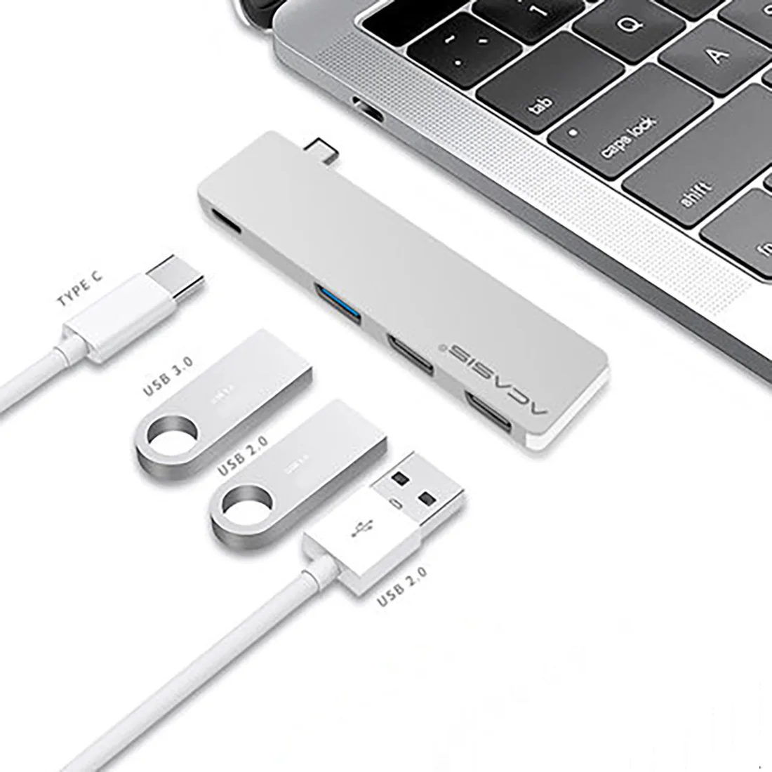 Acasis AC-3U1C Тип usb C концентратор 3-Порты и разъёмы USB 3,0 2,0 концентратор адаптер металлический Тип-C концентратор C PD для VGA кабель USB-C