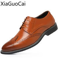 mens brogue shoes new large size casual dress formal shoes fashion business flat shoes leather flats for mens