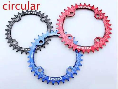 DECKAS 104 Bcd 32/34/36/38T горный велосипед Crank звездочка цепной передачи Алюминий Bcd104 передняя Звездочка полые ремонт подходит 9 S 10 S 11