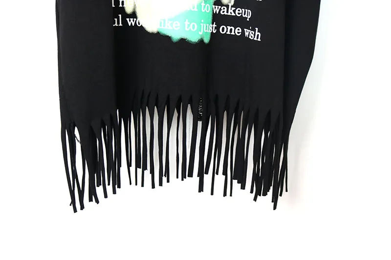 Женские топы с кисточками и принтом красных губ в стиле панк большие женские