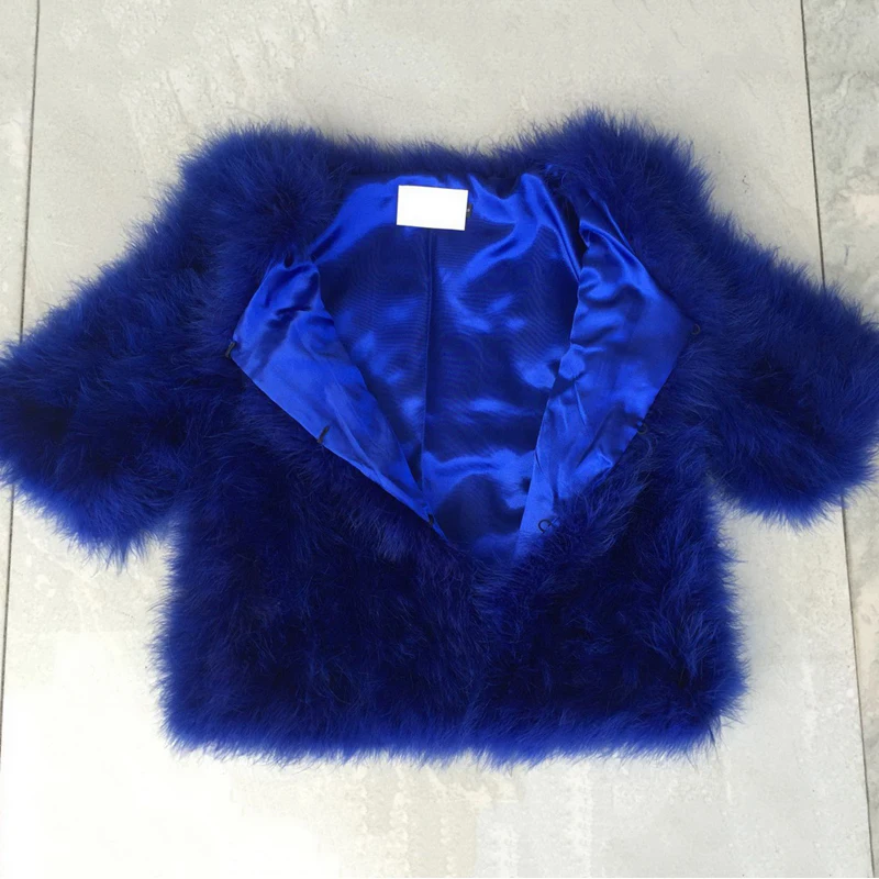 Jancoco Max новый стиль для женщин настоящий Страус Меховая куртка или леди зима