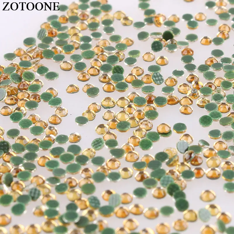 Crystal Yellow ZOTOONE Стразы со стразами, аппликация с горячей фиксацией, плоская задняя часть для ногтей, сделай сам, стразы из смолы, розовые камни для декора одежды G - Цвет: Crystal Yellow