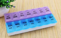 old man little medicine box take home cheat tablets pills plastic to receive arrange a week pill medicina container portable
