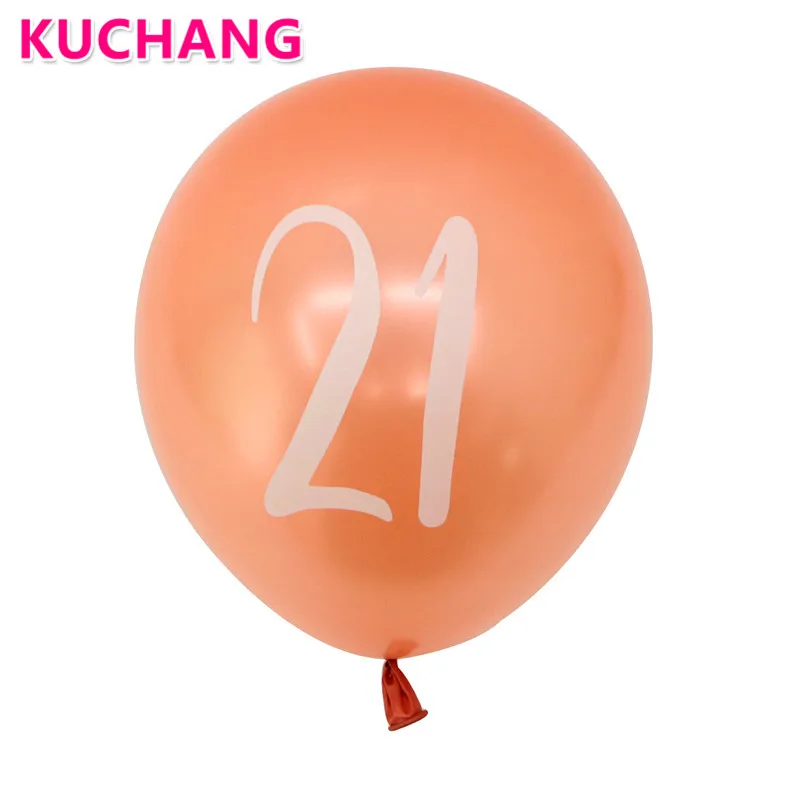 Латексные воздушные шары 10 шт. 12 дюймов розовое золото 18 21 30 40 50 с днем рождения