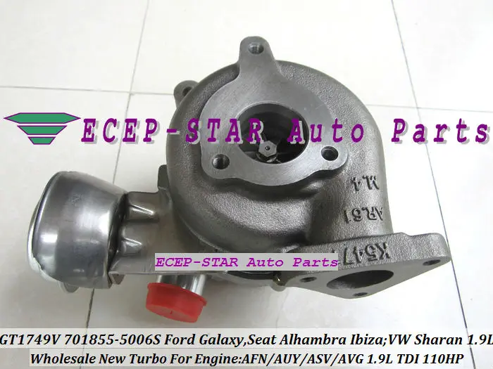 Бесплатная доставка GT1749 701855 5006S турбо для Ford Galaxy SEAT Alhambra Ibiza Volkswagen VW Sharan AFN AUY AVG 1.9L