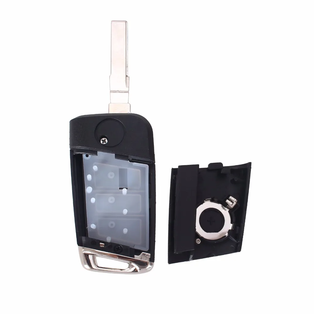 KEYYOU 3 кнопки модификации флип ключ для автомобиля чехол Брелок Volkswagen VW Golf 7 Jetta Passat