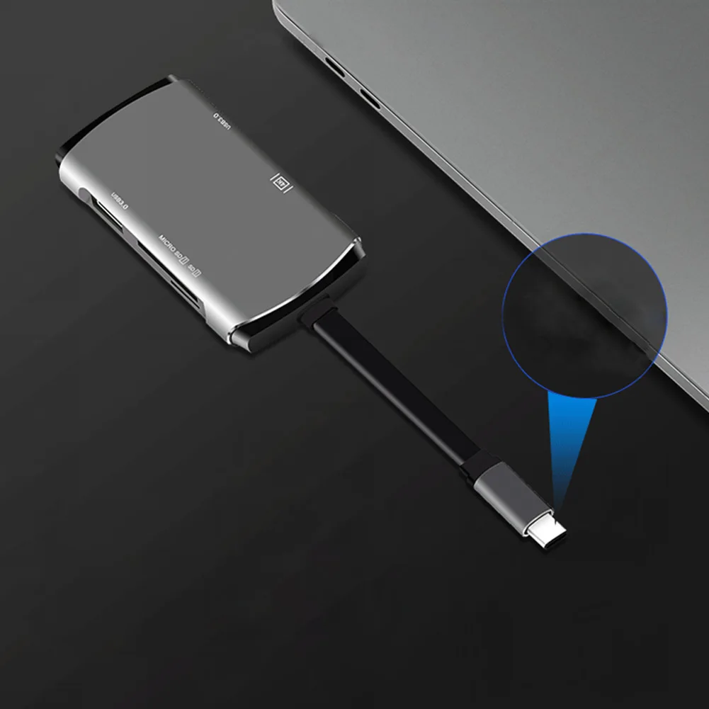 Адаптер 6 в 1 Type-C USB-C концентратор с 4K HDMI для Nintendo Switch Samsung Galaxy S8 HSJ-19 |