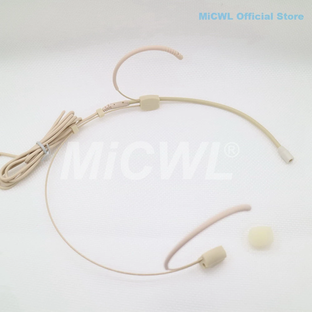 Новая бежевая головная гарнитура с микрофоном микрофон для радиосистемы MiPro
