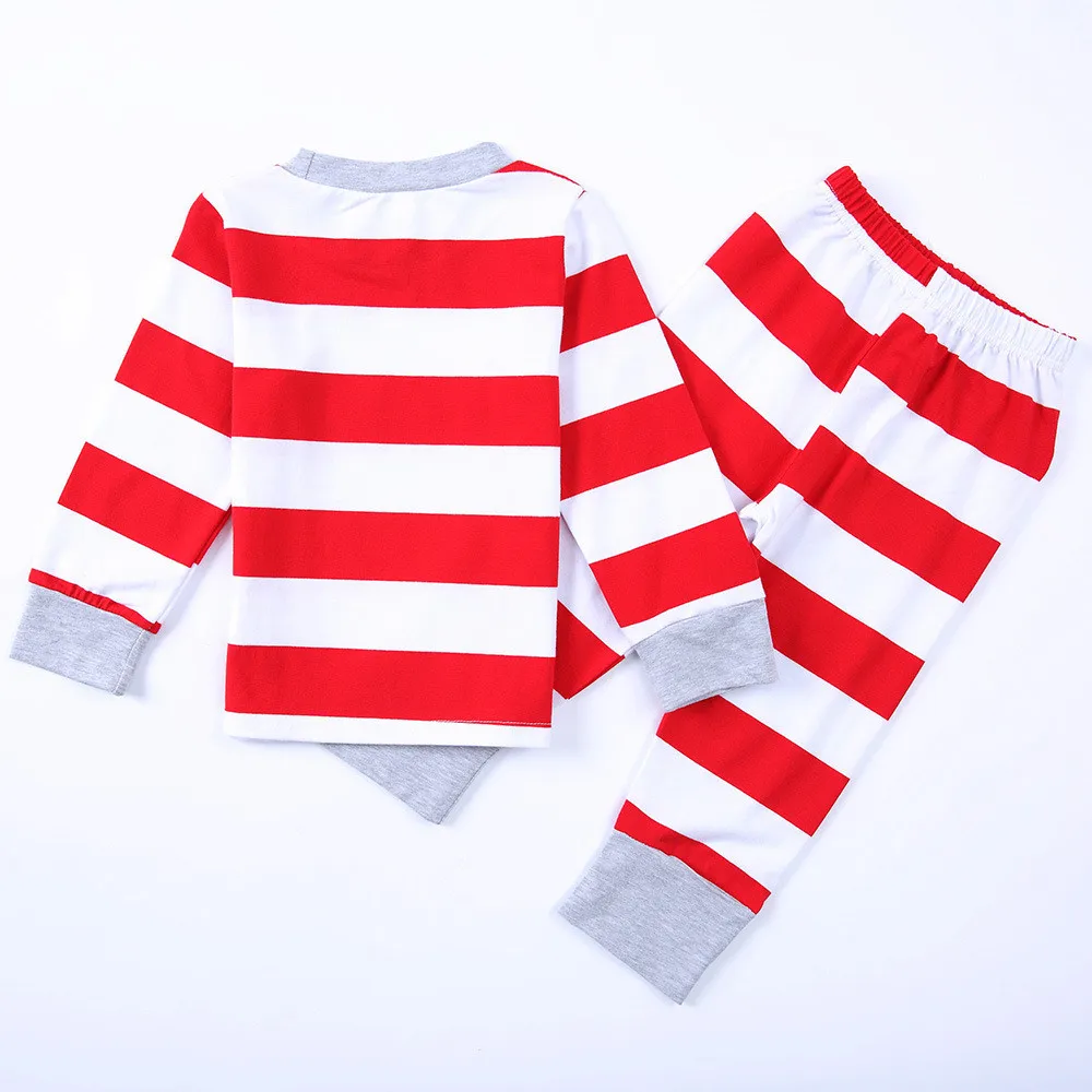 Лидер продаж комплект из 2 предметов семейные рождественские пижамы полосатая