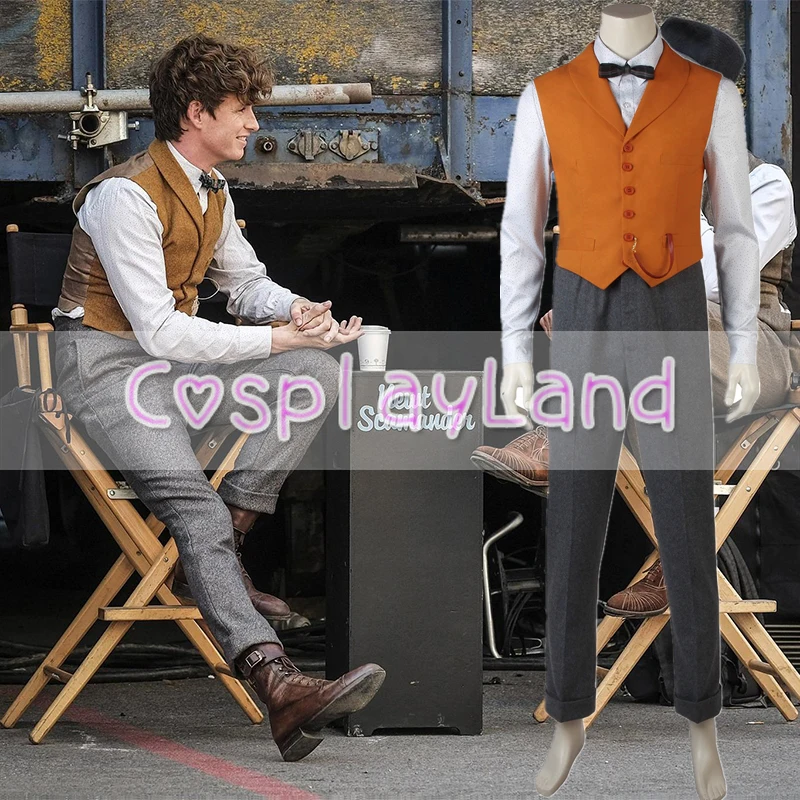 Фантастические звери 2 Newt Scamander костюм косплей Хэллоуин унисекс необычный на