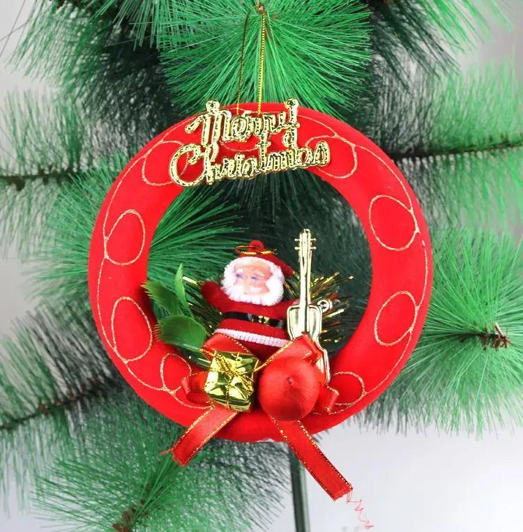 Сердце Форма Рождество венок двери цветочный для рождественской вечеринки