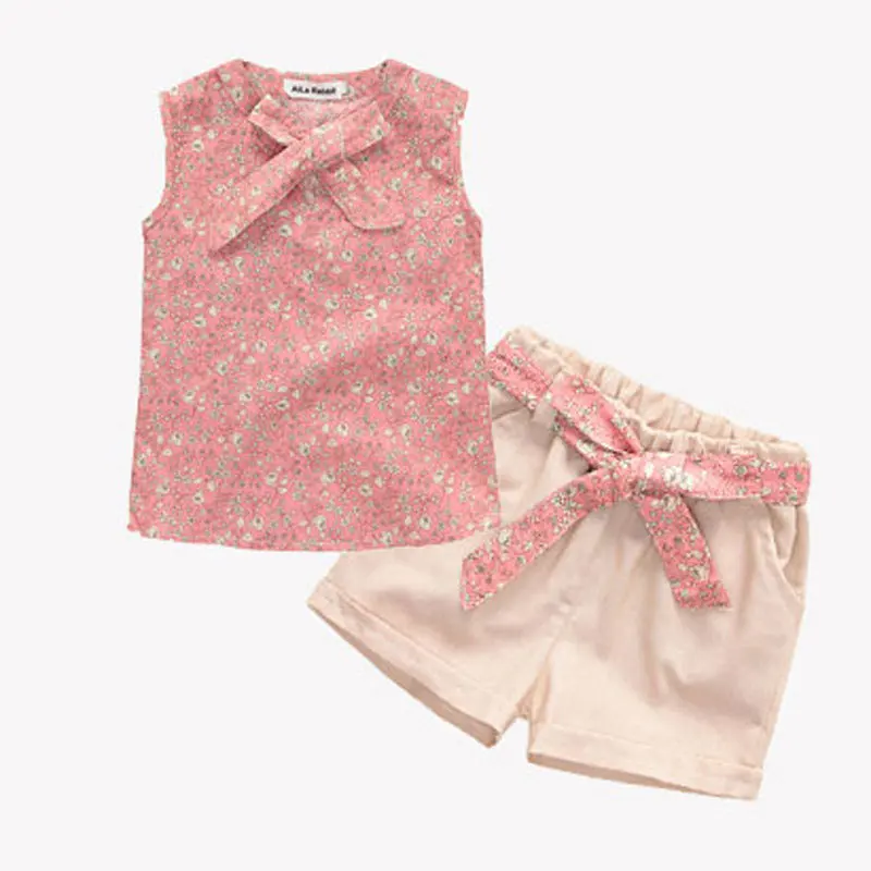 100269 pink 1ST комплект для девочек, Модный комплект из 2 предметов, леопардовая юбка с принтом, одежда для маленьких девочек детская одежда для девочек, Детский комплект - Цвет: 100269 pink