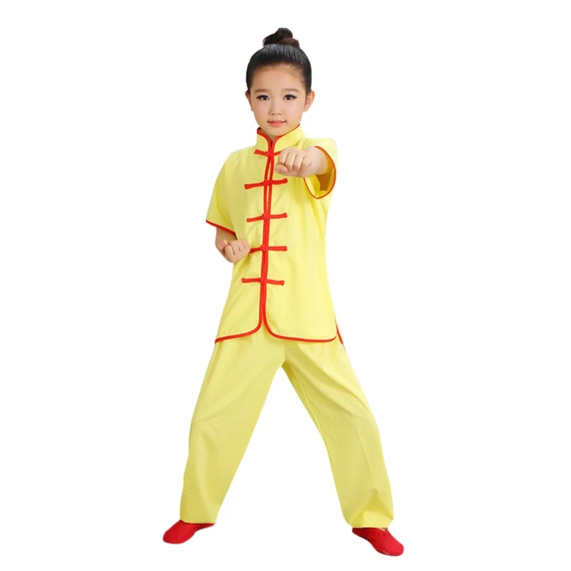 New Wushu Costume Children Chinese Traditional Clothing Kids Martial Arts Uniform Kung Fu Suit Girls Boys Stage Performance Set