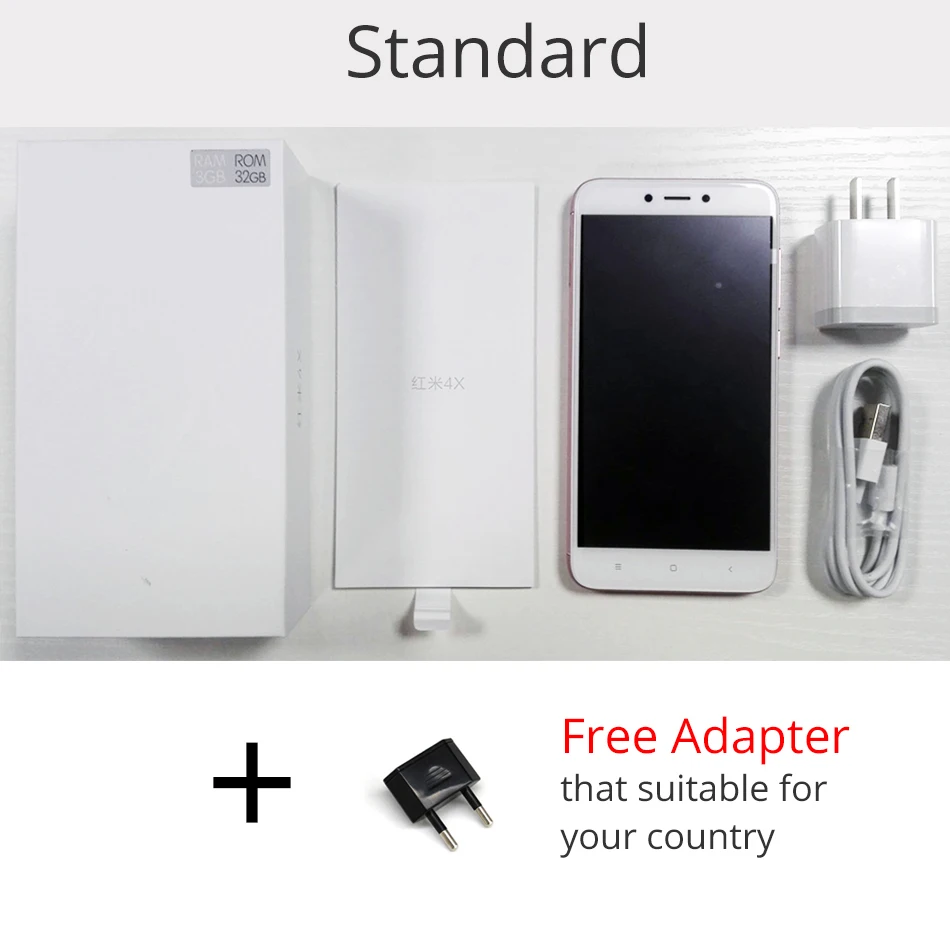 Оригинальный Xiaomi Redmi 4X4X3 ГБ Оперативная память 32 Встроенная Смартфон Snapdragon 435 Octa
