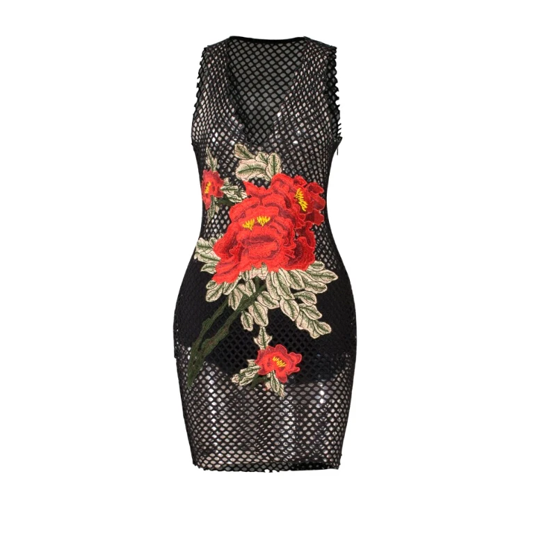 Женское сексуальное нижнее белье Клубные большие сетчатые платья цветочное