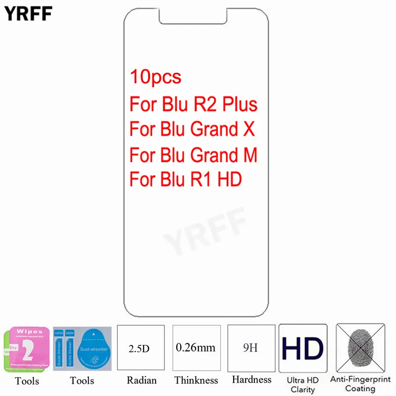 10 шт. для Blu Grand M X R2 Plus R1 HD 2.5D 0 26 мм 9H Закаленное стекло Защитная пленка экрана