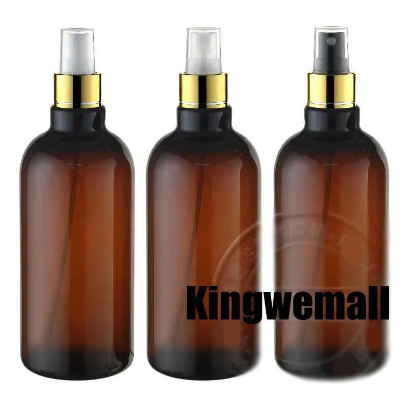 

300PCS/LOT-500ML Spray Gold Pump Bottle, Amber Plastic Cosmetic Container,Empty Perfume Sub-bottling With Mist Atomizer