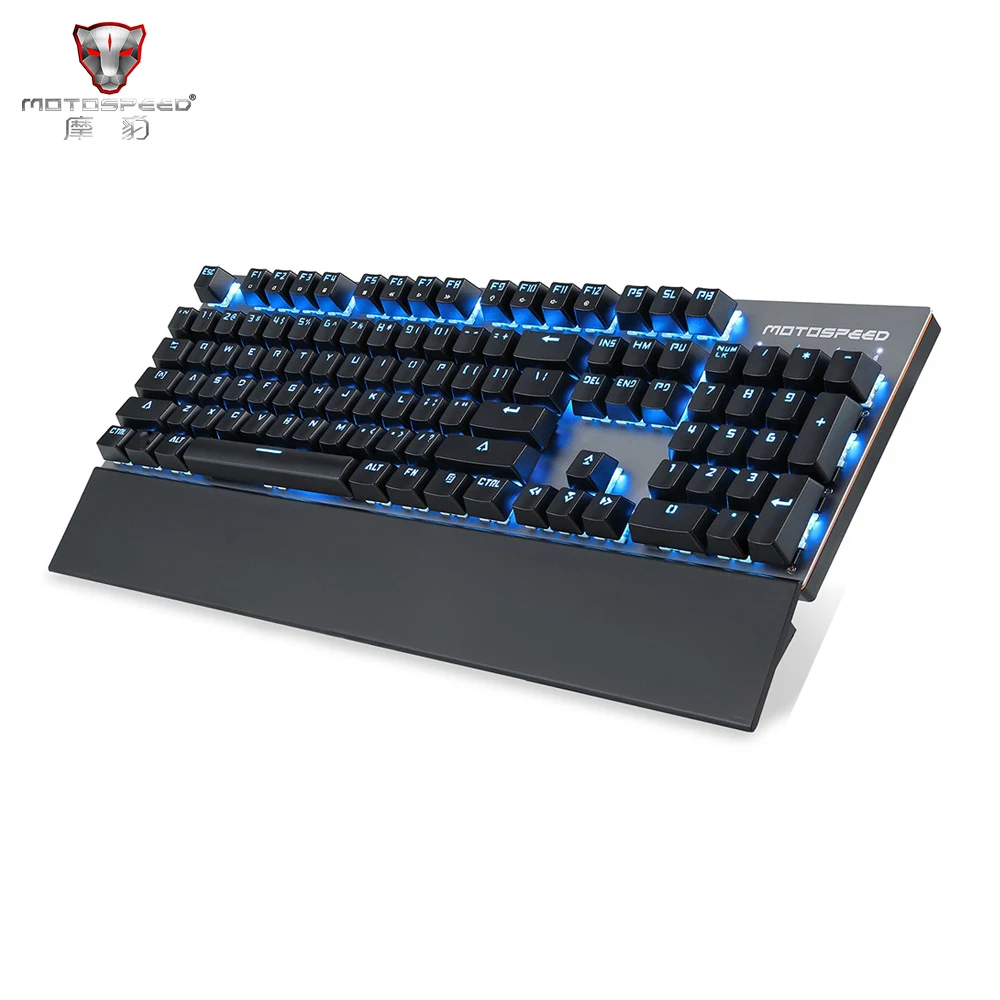 Motospeed GK89 2,4 ГГц Беспроводная/USB Проводная Механическая игровая клавиатура 104Key певица цвет 6 RGB светильник светящийся с подставкой для рук