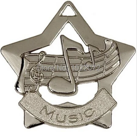 Высокое качество и низкая цена серебряная музыкальная медаль металлическая