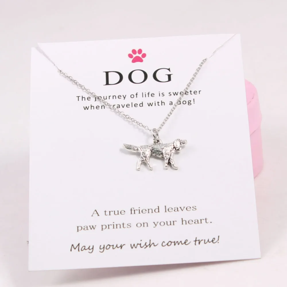 Mix Style Dalmatians Sausage Dog Shepherd Charms Pendant Necklace Fashion Wish Card for Lovers | Украшения и аксессуары