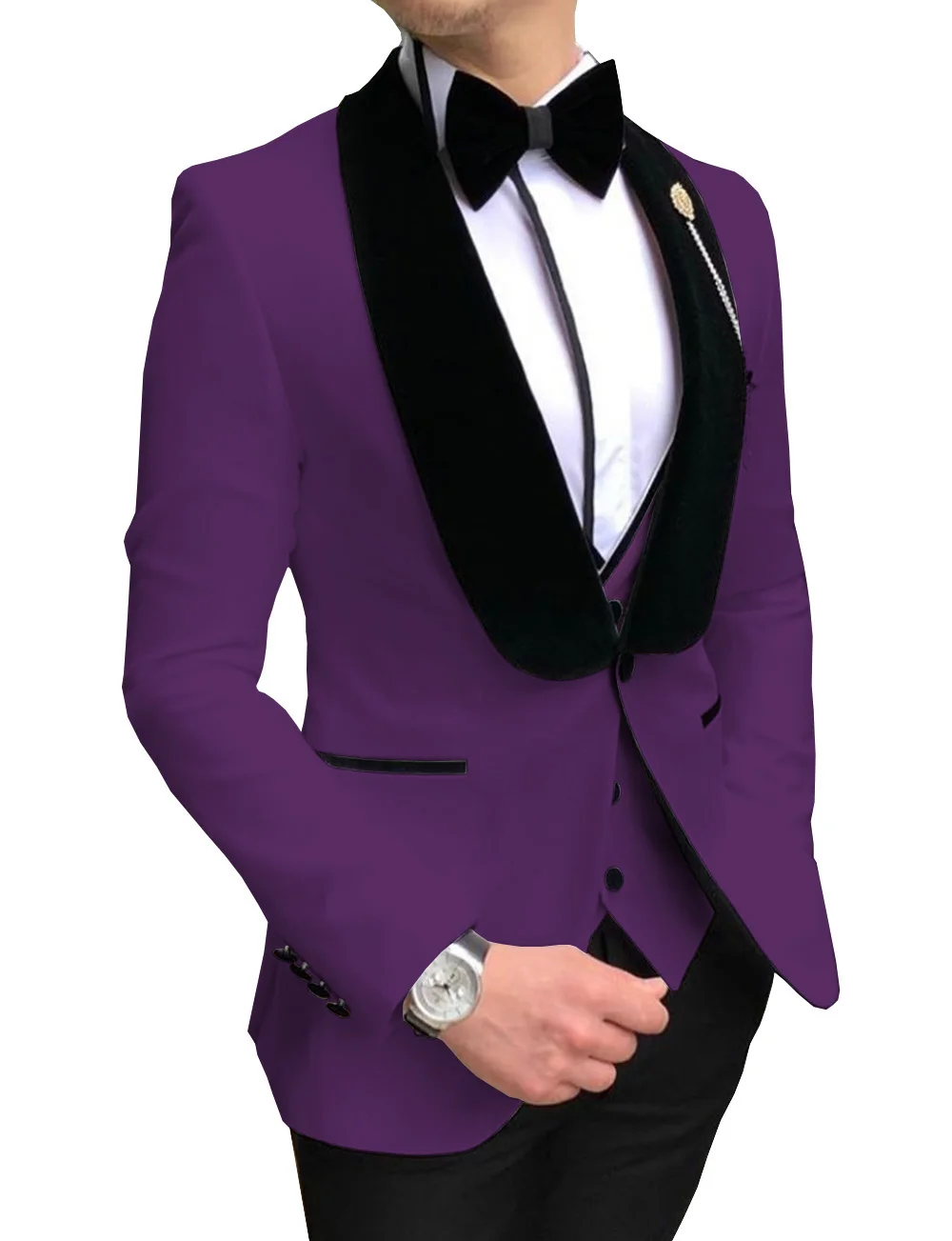 Мужские белые костюмы Slim Fit 3 шт. деловая куртка смокинг Блейзер джентльмен для свадьбы жених выпускного вечера Вечер(Блейзер+ жилет+ брюки