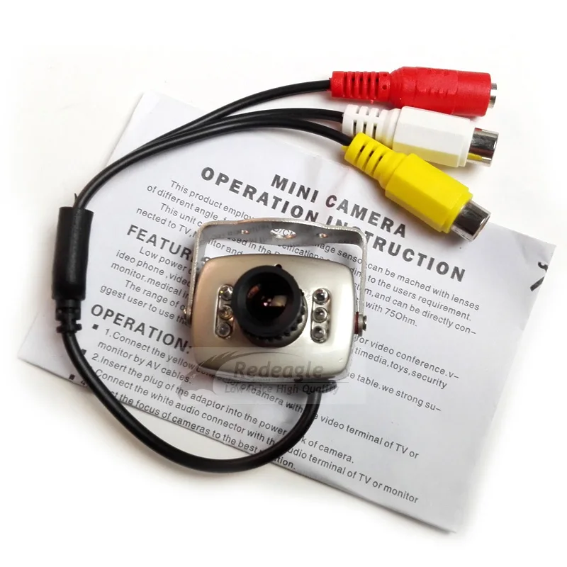 

600TVL Super Mini Color Security Camera 6 LED Infrared 3.6mm Lens Video Audio Surveillance Monitor Cameras