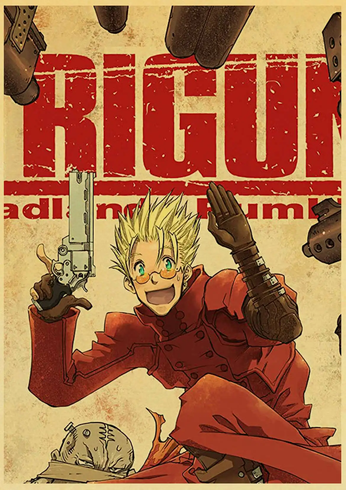 Плакаты из японского аниме Trigun наклейки на стену ретро плакаты принты высокой