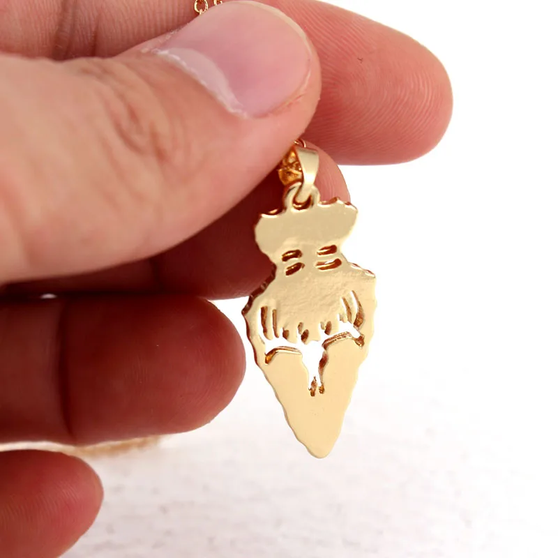 

hzew new deer Arrow Pendant Necklace deer necklaces gift
