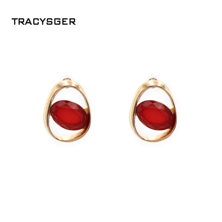 Модные простые серьги AL ER30146/TRACYSGER/Red pop|Серьги-подвески| |