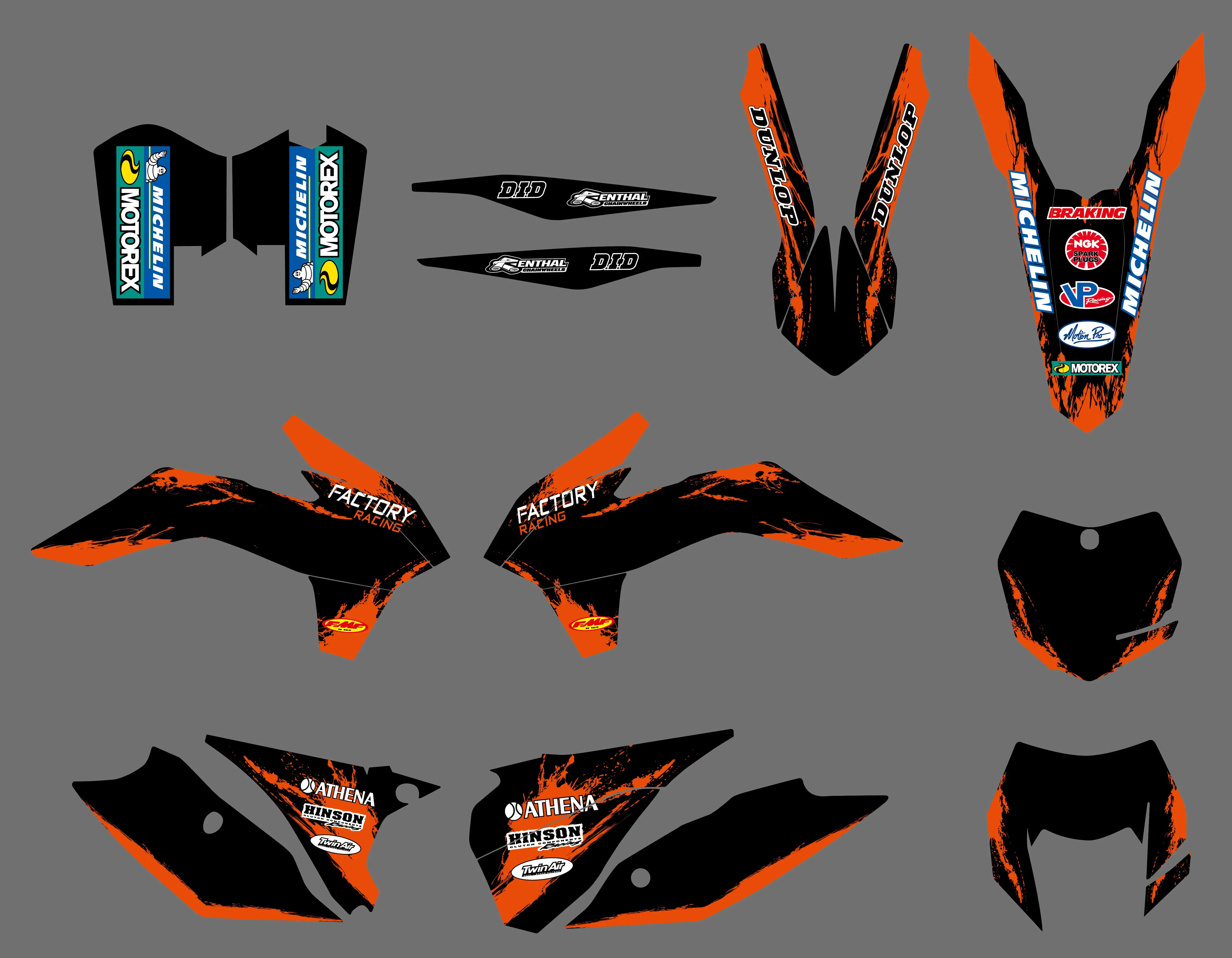 NICECNC набор графических наклеек для KTM 125 200 250 300 350 450 500 EXC EXCF XCW XCF XCFW вилка наклейки