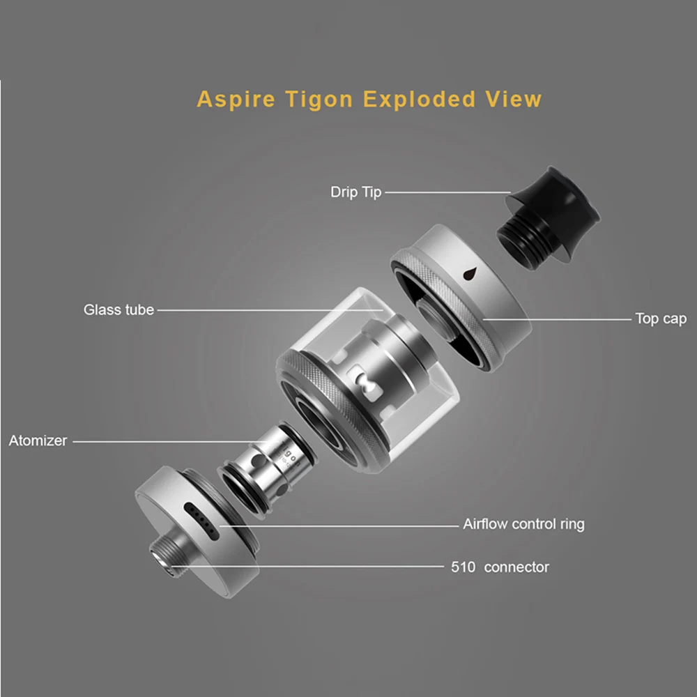 Aspire Tigon Танк испаритель 3 5 мл электронная сигарета распылитель 510 резьба 1 2/0.4ohm
