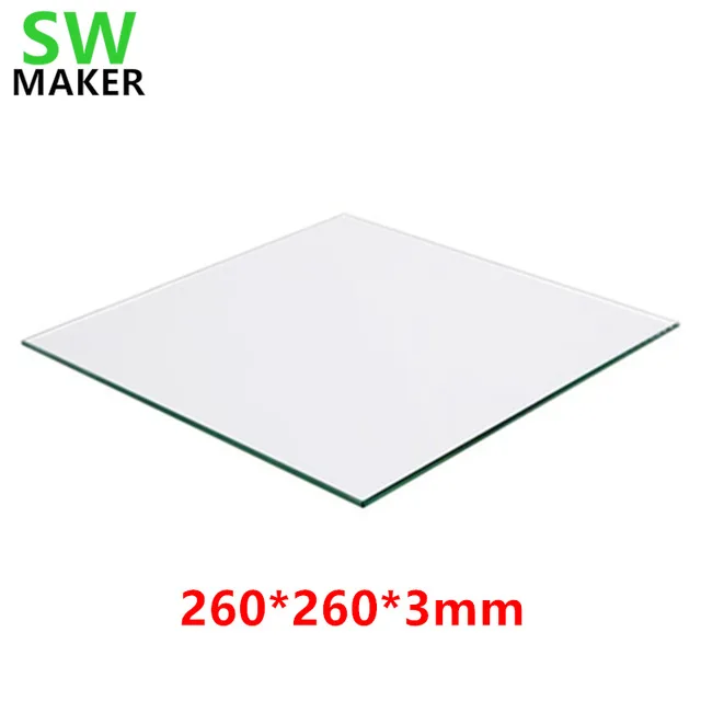 260*260*3 мм Боросиликатное Стекло для подогревающейся платформы RepRap / Prusa Mendel