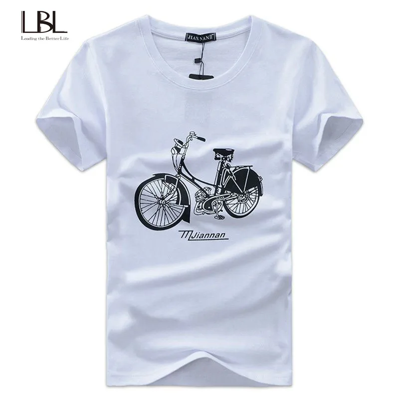 LBL 2019 Простой Творческий велосипедная Рама печати хлопок футболки для мужчин