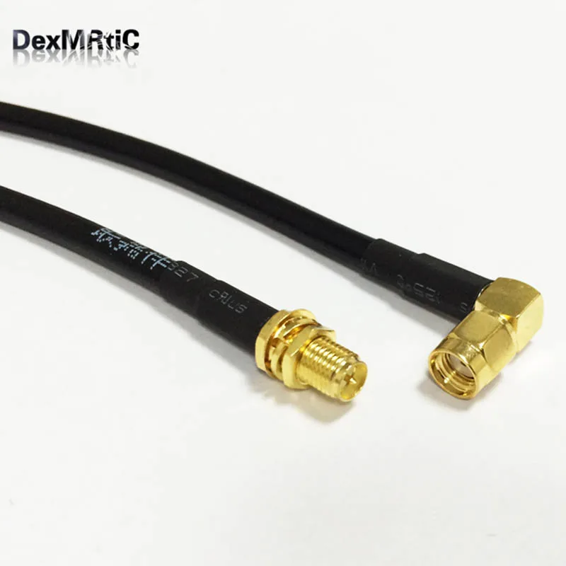 Радиочастотный Wi Fi роутер RP с прямым углом SMA и гнездовым разъемом RG58 50 см/100 см