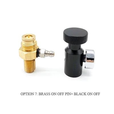 pin valve on off Пейнтбольный СО2 бак на офф адаптер 5/"-18UNF и G1/2-14 резьба - Цвет: pin valve on off
