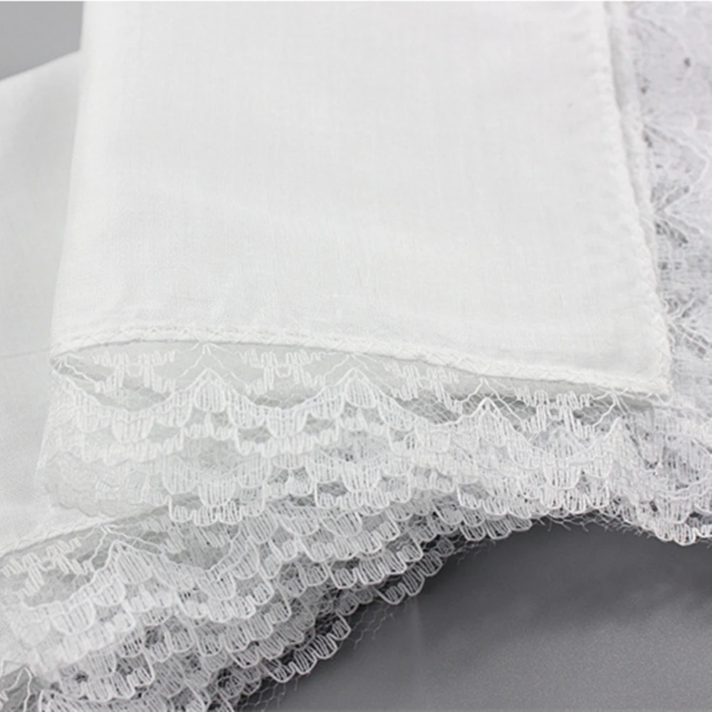 50 шт. чистый белый платок хлопковые носовые платки для женщин и мужчин 23 см * 25