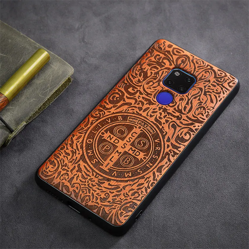Резной деревянный ящик для huawei mate 20 huawei mate 20 pro противоударный чехол TPU бампер чехол для huawei mate 20 X чехол из дерева