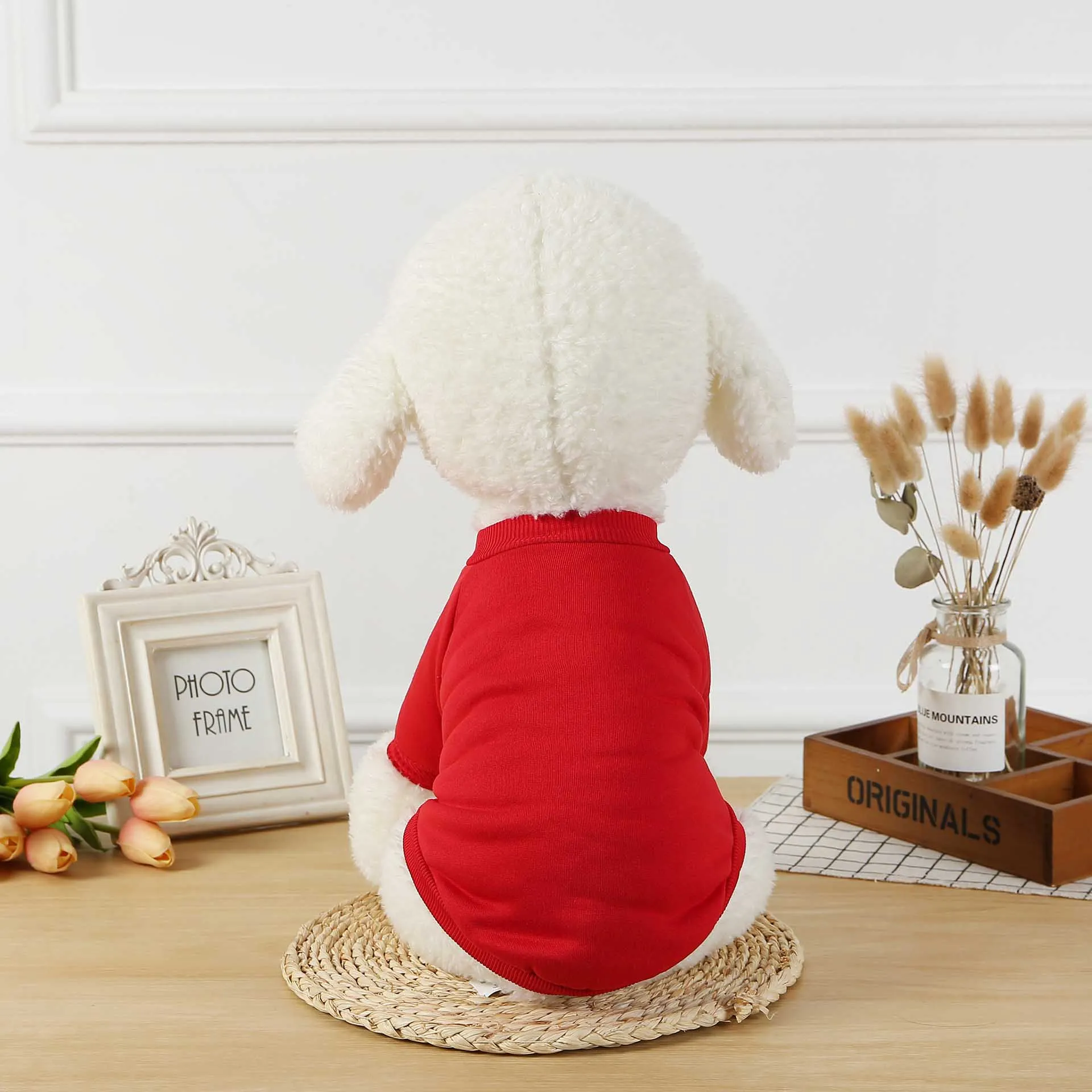 Red Petshy одежда для маленькой собаки щенок кошка удобный однотонный Хлопок Весна Осень Одежда Футболка Домашние животные наряд свитер для йоркширского терьера - Цвет: Red