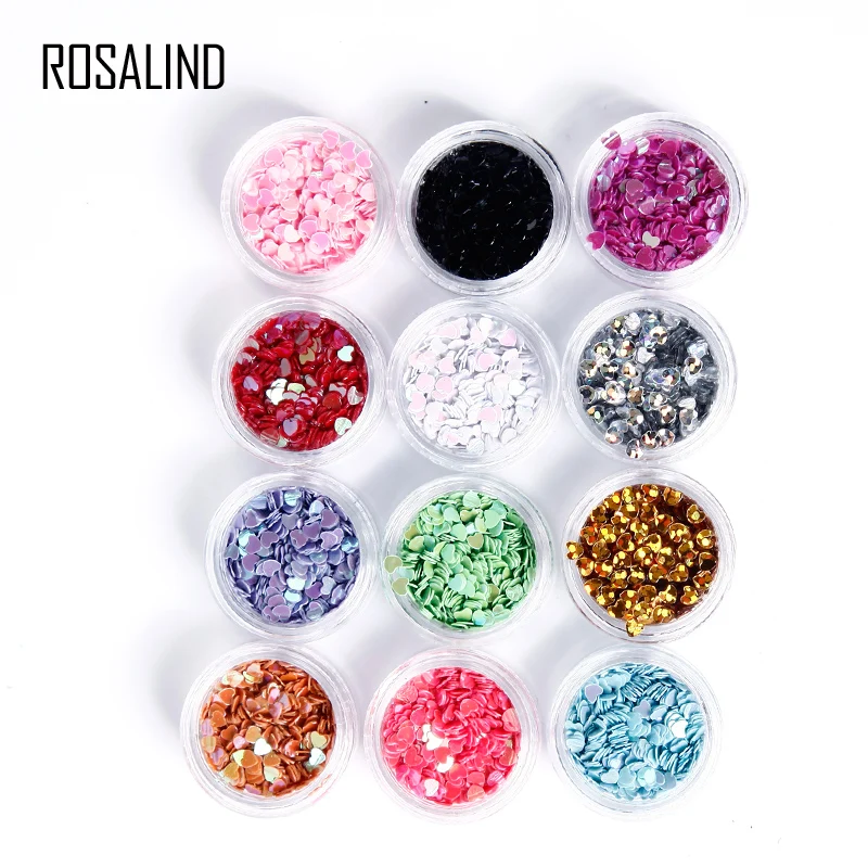 Гвозди для ногтей ROSALIND 3D Стразы дизайна украшения Смешанные аксессуары в