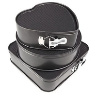 new 3 non stick cake pan baking bake tray tins heat square round bakeware set