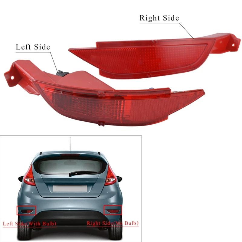 Car Rear Bumper Taillight Reflector Light Brake Fog For Ford Fiesta Mk72009 2010 2011 2012 2013 2014 | Автомобили и мотоциклы